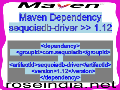 Maven dependency of sequoiadb-driver version 1.12