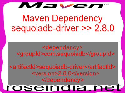 Maven dependency of sequoiadb-driver version 2.8.0