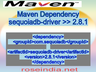 Maven dependency of sequoiadb-driver version 2.8.1