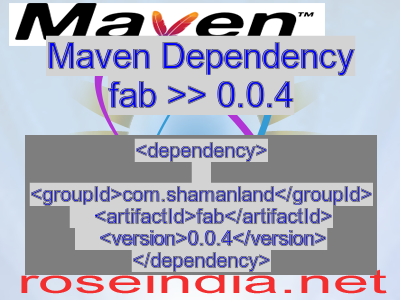 Maven dependency of fab version 0.0.4