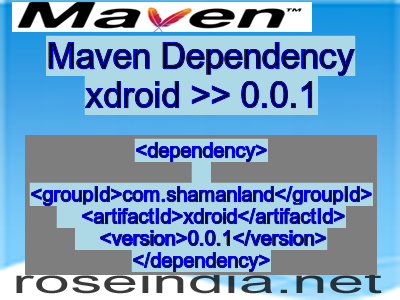 Maven dependency of xdroid version 0.0.1