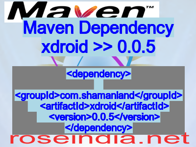 Maven dependency of xdroid version 0.0.5