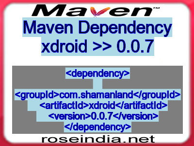 Maven dependency of xdroid version 0.0.7