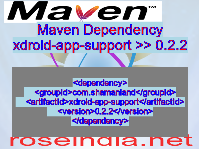 Maven dependency of xdroid-app-support version 0.2.2
