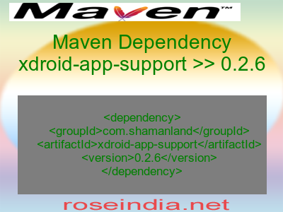 Maven dependency of xdroid-app-support version 0.2.6