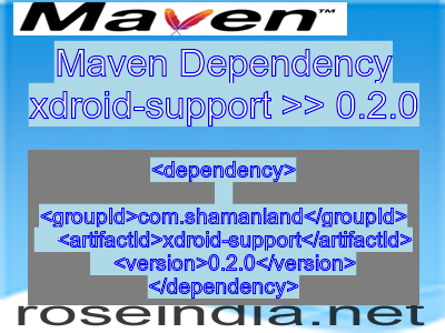Maven dependency of xdroid-support version 0.2.0