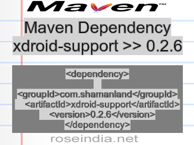 Maven dependency of xdroid-support version 0.2.6