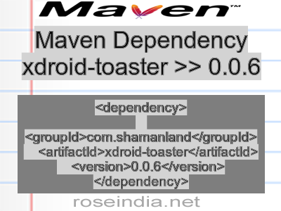 Maven dependency of xdroid-toaster version 0.0.6