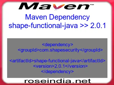 Maven dependency of shape-functional-java version 2.0.1