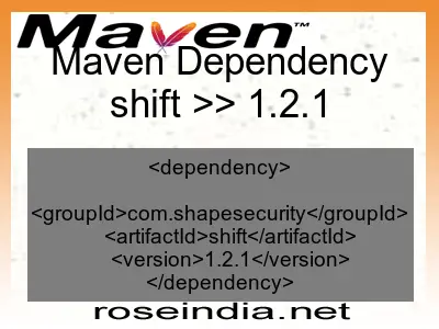 Maven dependency of shift version 1.2.1
