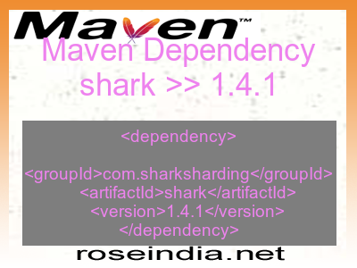Maven dependency of shark version 1.4.1