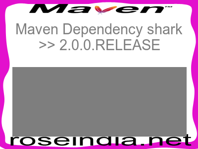 Maven dependency of shark version 2.0.0.RELEASE