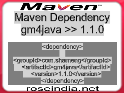 Maven dependency of gm4java version 1.1.0