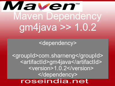 Maven dependency of gm4java version 1.0.2