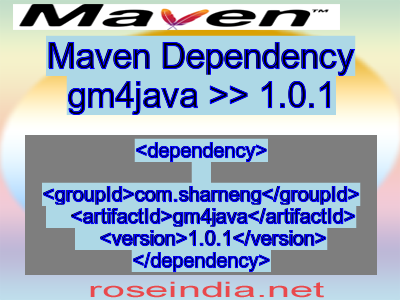 Maven dependency of gm4java version 1.0.1