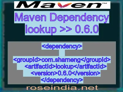 Maven dependency of lookup version 0.6.0