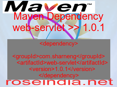 Maven dependency of web-servlet version 1.0.1