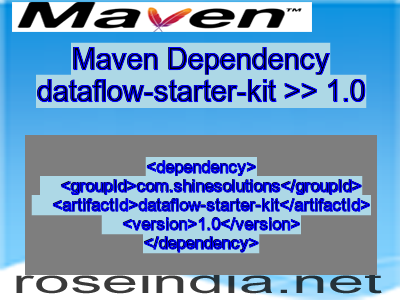 Maven dependency of dataflow-starter-kit version 1.0