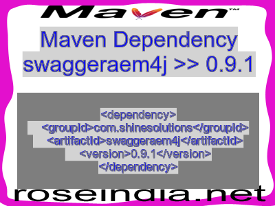 Maven dependency of swaggeraem4j version 0.9.1