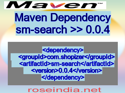 Maven dependency of sm-search version 0.0.4