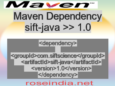 Maven dependency of sift-java version 1.0
