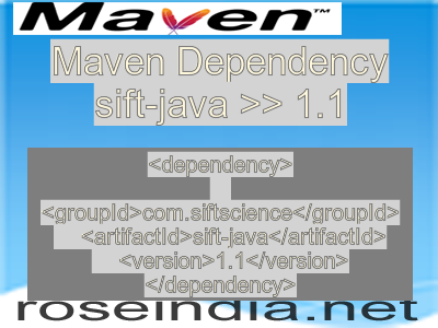 Maven dependency of sift-java version 1.1