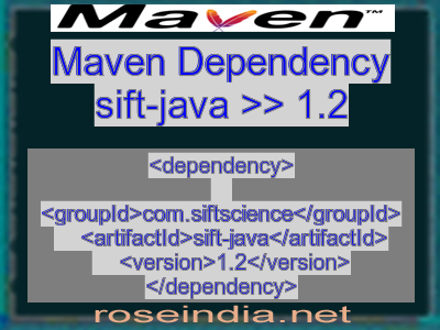 Maven dependency of sift-java version 1.2
