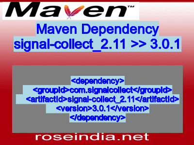 Maven dependency of signal-collect_2.11 version 3.0.1