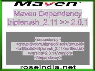 Maven dependency of triplerush_2.11 version 2.0.1