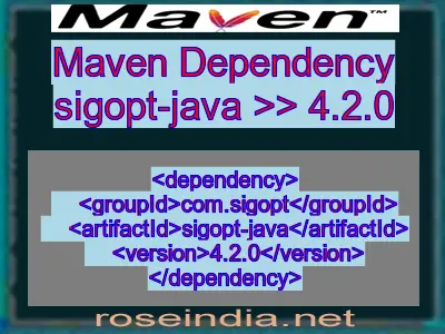 Maven dependency of sigopt-java version 4.2.0