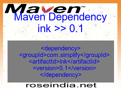 Maven dependency of ink version 0.1