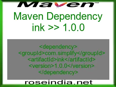 Maven dependency of ink version 1.0.0