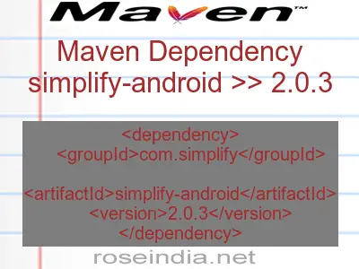 Maven dependency of simplify-android version 2.0.3