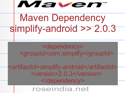 Maven dependency of simplify-android version 2.0.3