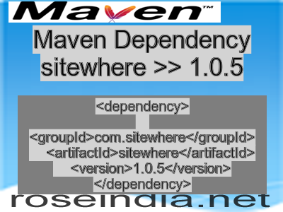 Maven dependency of sitewhere version 1.0.5