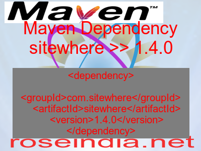 Maven dependency of sitewhere version 1.4.0