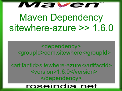 Maven dependency of sitewhere-azure version 1.6.0