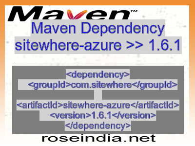 Maven dependency of sitewhere-azure version 1.6.1