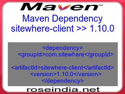 Maven dependency of sitewhere-client version 1.10.0