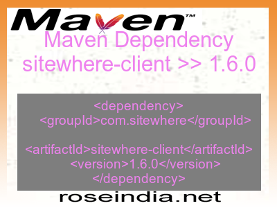 Maven dependency of sitewhere-client version 1.6.0