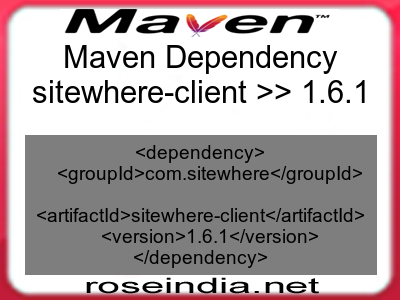 Maven dependency of sitewhere-client version 1.6.1