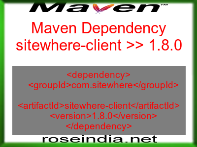Maven dependency of sitewhere-client version 1.8.0