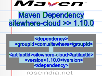 Maven dependency of sitewhere-cloud version 1.10.0