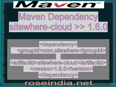 Maven dependency of sitewhere-cloud version 1.6.0