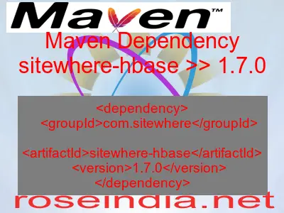 Maven dependency of sitewhere-hbase version 1.7.0