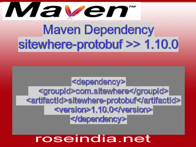 Maven dependency of sitewhere-protobuf version 1.10.0