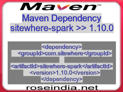 Maven dependency of sitewhere-spark version 1.10.0
