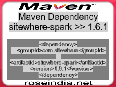 Maven dependency of sitewhere-spark version 1.6.1