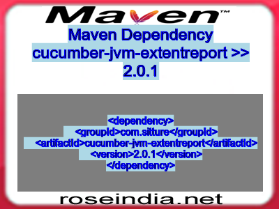 Maven dependency of cucumber-jvm-extentreport version 2.0.1
