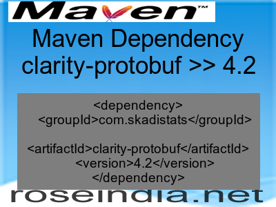 Maven dependency of clarity-protobuf version 4.2